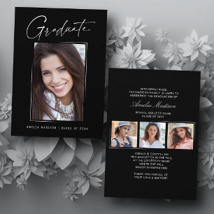 Modernes Minimal-Einzigartiges Ink Script Graduate Ankündigung