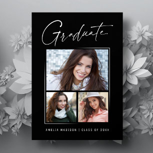 Modernes Minimal-Einzigartiges Ink Script Graduate Ankündigung