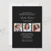 Modernes Minimal-Einzigartiges Ink Script Graduate Ankündigung (Rückseite)