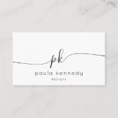 Modernes Minimal-Elegant-Monogramm Visitenkarte (Vorderseite)