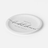 Modernes Minimal Elegantes Brautparty Pappteller (Schrägansicht)