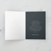 MODERNES MINIMAL ELEGANTES FOTO BEILEID MEMORIAL DANKESKARTE (Innenseite)