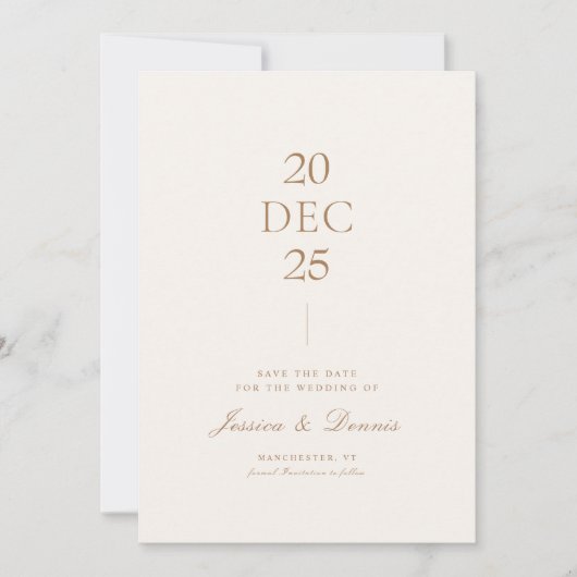 Modernes Minimal Elegantes Script Boho Save the Da Einladung (Vorderseite)