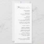Modernes Minimal elegantes Script Chic Hochzeitspr (Rückseite)