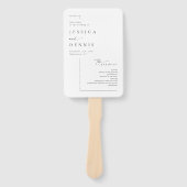 Modernes Minimal elegantes Script Chic Hochzeitspr Fächer (Vorderseite)