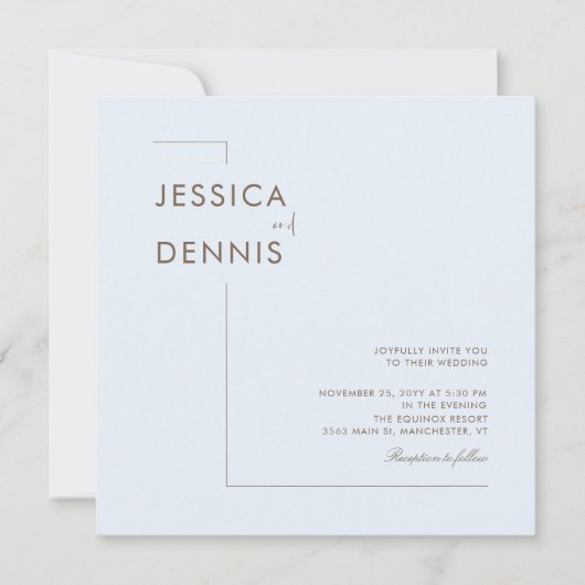 Modernes Minimal Elegantes Script Einladung (Vorderseite)