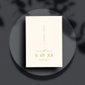 Modernes Minimal elegantes Script-Kupfer Save the  Einladung