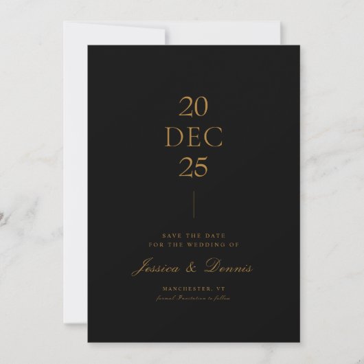 Modernes Minimal Elegantes Script Save the Date sc Einladung (Vorderseite)