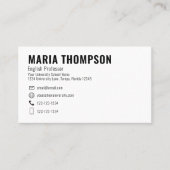 Modernes Minimal Elegantes stilvolles Foto Visitenkarte (Vorderseite)