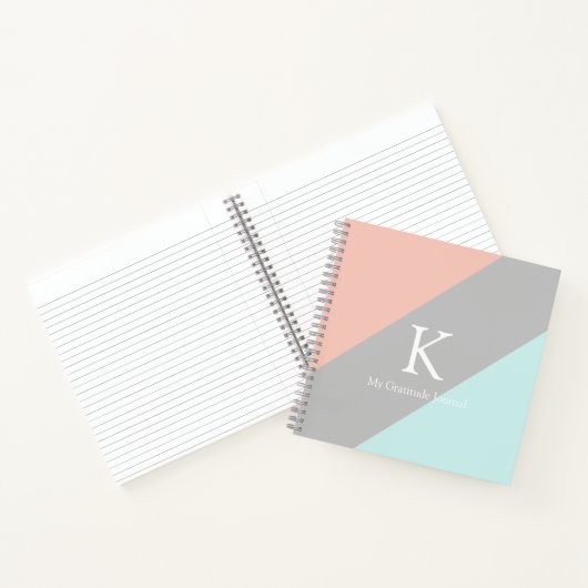 Modernes Minimal-Farbblock Dankbarkeit Notebook Notizblock (Innenseite)