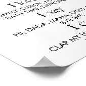 Modernes Minimal Foto 1. Geburtstag Meilenstein Ze Poster (Ecke)