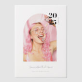 Modernes Minimal-Foto-Arch-Graduate Pergament Einladungen (Vorderseite)