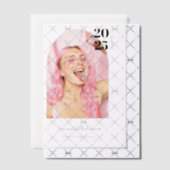 Modernes Minimal-Foto-Arch-Graduate Pergament Einladungen (Versetzt (Einladung))