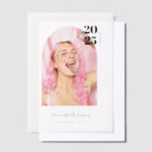 Modernes Minimal-Foto-Arch-Graduate Pergament Einladungen (Versetzt)