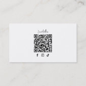 Modernes Minimal-Foto für Fotografie an der Front Visitenkarte (Rückseite)