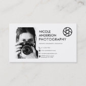 Modernes Minimal-Foto für Fotografie an der Front Visitenkarte (Vorderseite)
