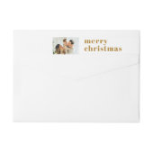 Modernes Minimal Foto Gold Weihnachtsfeier (Rückseite)