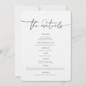 Modernes Minimal | Foto-Hochzeitdetails & Einladung (Rückseite)
