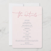 Modernes Minimal | Foto-Hochzeitdetails & Einladung (Rückseite)