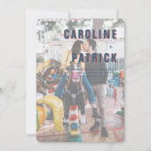 Modernes Minimal | Foto-Hochzeitdetails & Einladung (Vorderseite)