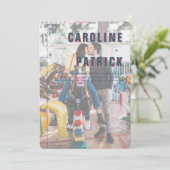 Modernes Minimal | Foto-Hochzeitdetails & Einladung (Stehend Vorderseite)