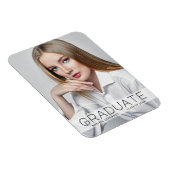 Modernes Minimal Foto mit Abitur Ankündigung Magnet (Rechte Seite)