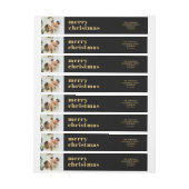 Modernes Minimal Foto Schwarzes Weihnachtsfest (Bogen)