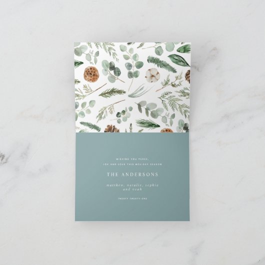 Modernes Minimal-Foto Weihnachten Weihnachtsgesche (Innenseite)