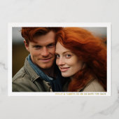 Modernes Minimal Frame Multi-Foto Save the Date Folieneinladung (Vorderseite)