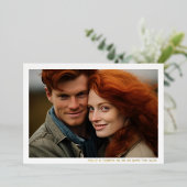 Modernes Minimal Frame Multi-Foto Save the Date Folieneinladung (Stehend vorne)