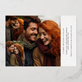 Modernes Minimal Frame Multi-Foto Save the Date Folieneinladung (Rückseite)