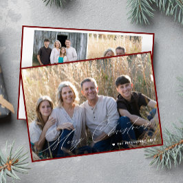 Modernes Minimal Frohe Weihnachtsskript 3 Foto Feiertagskarte