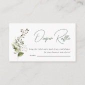 Modernes Minimal | Frühjahrs-Grün-Windeln Begleitkarte (Vorderseite)