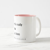 Modernes Minimal Funny Motivierend Radiologist Gif Zweifarbige Tasse (VorderseiteRechts)