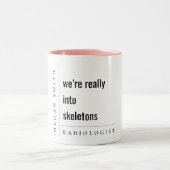 Modernes Minimal Funny Motivierend Radiologist Gif Zweifarbige Tasse (Mittel)