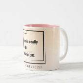 Modernes Minimal Funny Motivierend Radiologist Gif Zweifarbige Tasse (VorderseiteRechts)