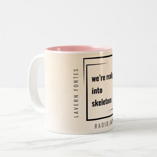 Modernes Minimal Funny Motivierend Radiologist Gif Zweifarbige Tasse (Vorderseite Links)