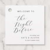 Modernes Minimal für die Nacht vor Geschenkanhänger (Vorderseite)