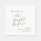 Modernes Minimal für die Nacht vor Serviette (Vorderseite)