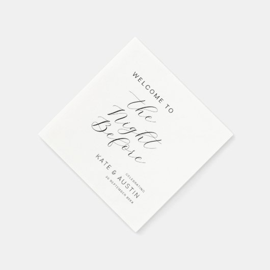 Modernes Minimal für die Nacht vor Serviette (Ecke)