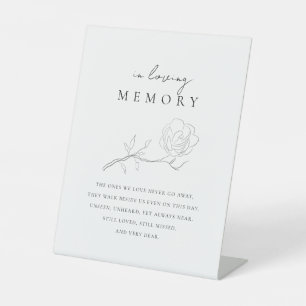 Modernes Minimal-Gedenkmal für Hochzeiten in liebe Sockelschild