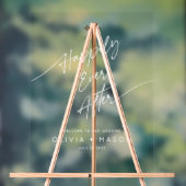 Modernes Minimal glücklich je nach Hochzeit Willko Acrylschild (Neutral)