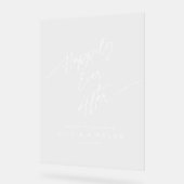 Modernes Minimal glücklich je nach Hochzeit Willko Acrylschild (Winkel)