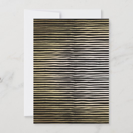 Modernes Minimal Gold 50. Geburtstag Einladung (Rückseite)