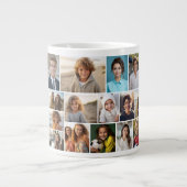 Modernes Minimal Grid - 20 Foto Collage Jumbo-Tasse (Vorderseite)