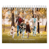 Modernes Minimal Grün 4 Fotos pro Monat Kalender (Titelbild)