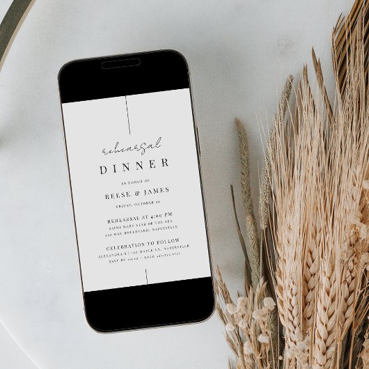 Modernes Minimal handgeschriebenes Script-Probe-Di Einladung