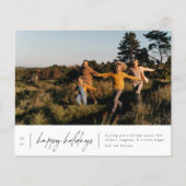 Modernes Minimal Happy Holidays Weihnachtsbudget (Vorderseite)