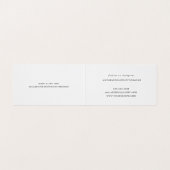 Modernes Minimal-Hochzeitfotograf-Foto eingeklappt Visitenkarten (Innenseite Aufgefaltet)