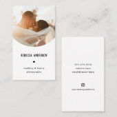 Modernes Minimal-Hochzeitfotograf-Rundfunk-Foto Visitenkarte (Vorne/Hinten)